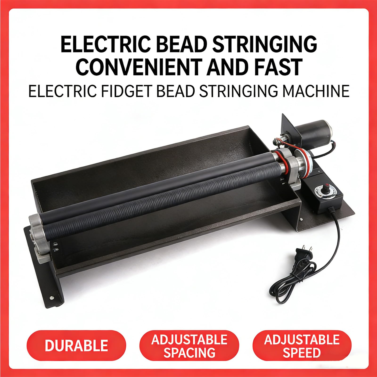 Incordatrice elettrica per perline, filettatura automatica di perline, 3500 giri/min, ideale per perline di giada, agata, vetro e legno, perfetta per progetti di creazione di gioielli