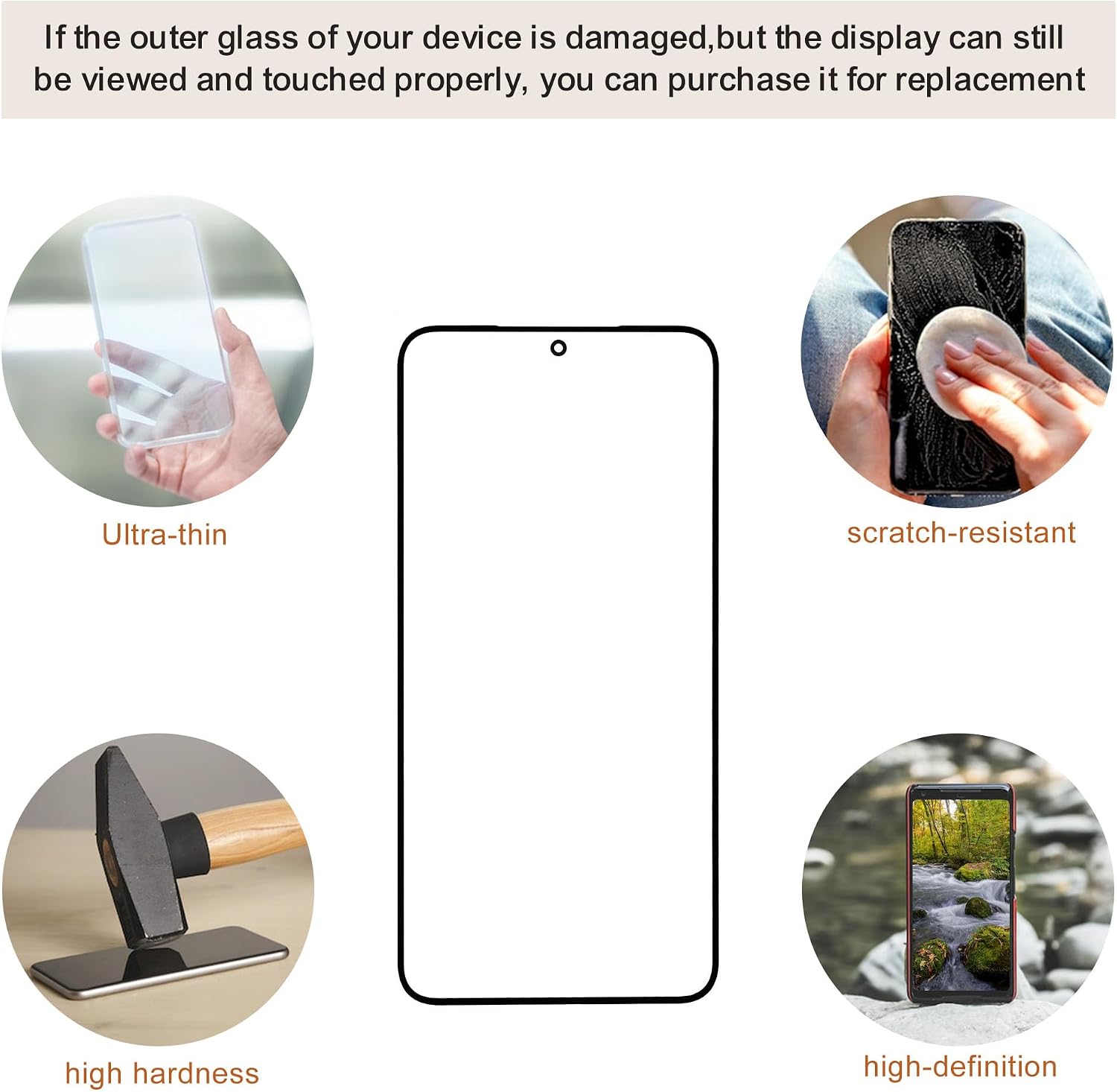 New Front Glass Panel for Samsung Galaxy S25 SM-S931U,SM-S931W,6.2" Front Outer Lens Glass Screen Replacement with OCA Repair Tools Kit-No LCD Screen and Touch Digitizer image 4