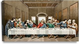 DECORARTS -The Last Supper, Leonardo da Vinci Classic Art Reproductions. Giclee Canvas Prints Wall Art for Home Decor 32x18x1.5