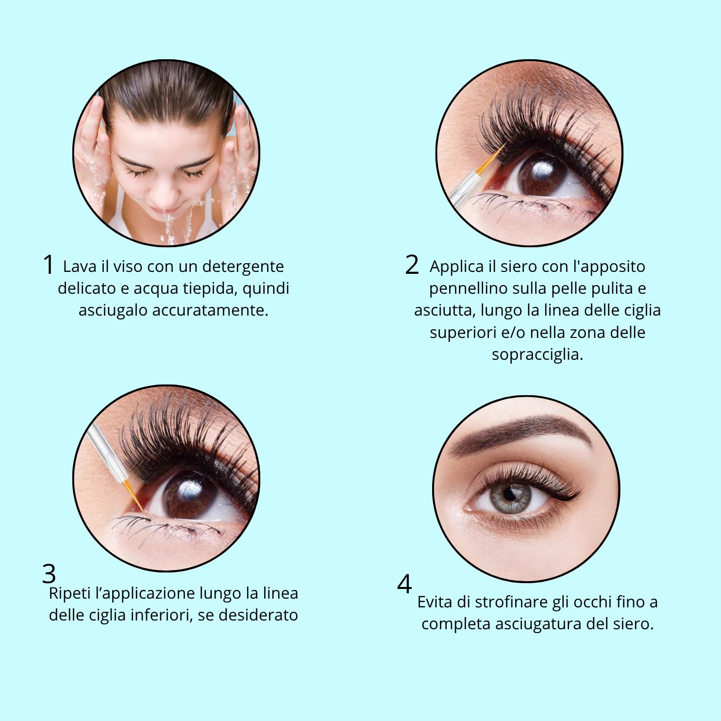 Siero Rinforzante Ciglia e Sopracciglia con WIDELASH™ – Allungante, Volumizzante, Nutriente – Ciglia Più Lunghe e Piene in 15 Giorni – Formula Professionale, 100% Efficace – 9 ml