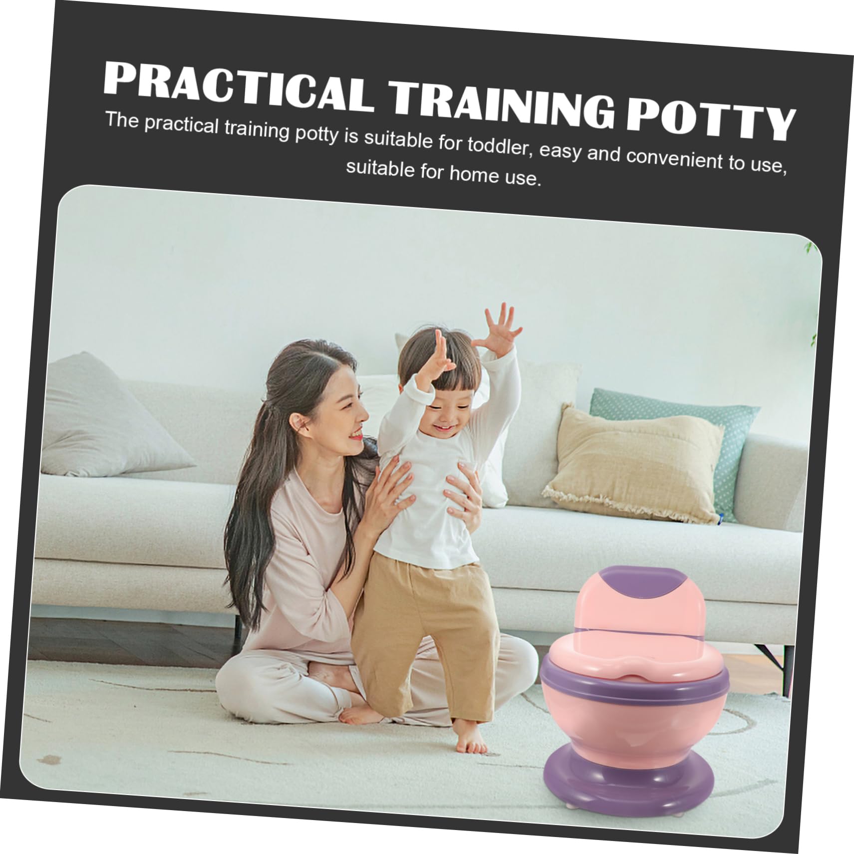 Potty Training Töpfchen Für Mädchen Tragbarer Toilettentrainer Für Mädchen Mit Realistischem Design Einfach Zu Reinigen Für Unterwegs - Leicht Und Praktisch