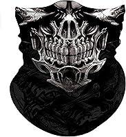 Vista 8 de Obacle Máscara facial de calavera para polvo, viento, protección solar, hombres y mujeres, motociclismo