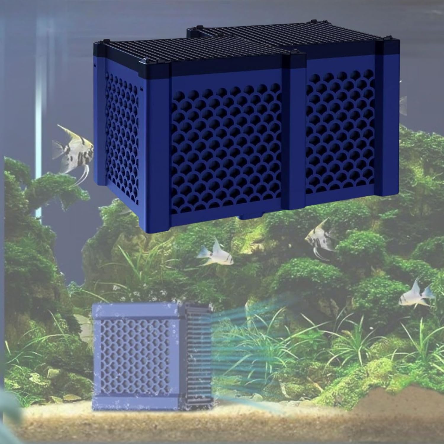 2025 Upguaded Pure Cube Water Trough Filter 2.0, Filternatur Horse Water Trough Filter, Activated Carbon, Clear up Cloudy for Pond, Aquarium, Fish Tanks Horse (red 2pcs)