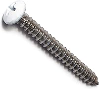 Vista 10 de Tornillos de chapa blanca Phillips Pan de 8 pulgadas x 1 pulgada