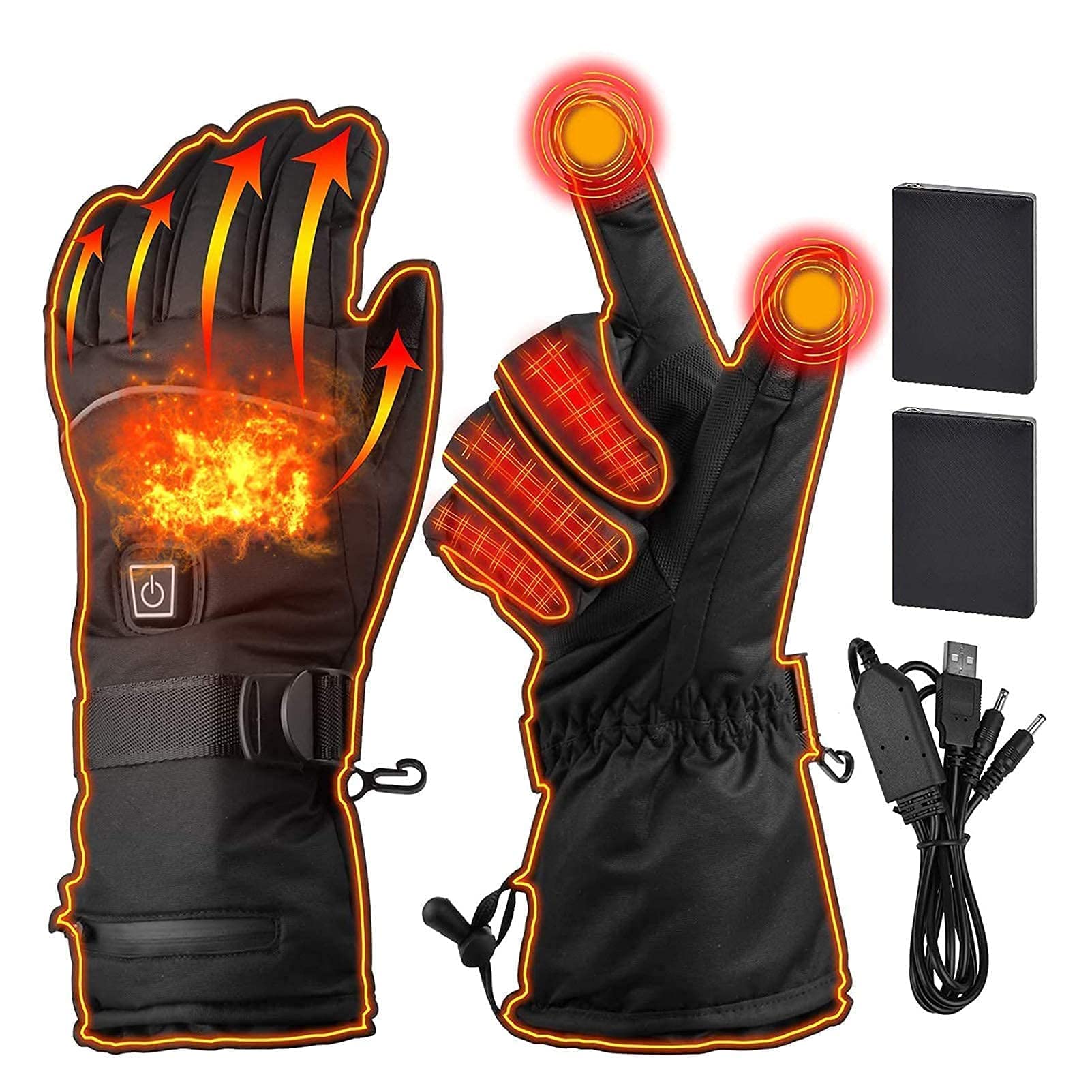 Gants chauffants électriques pour la randonnée en plein air et le ski