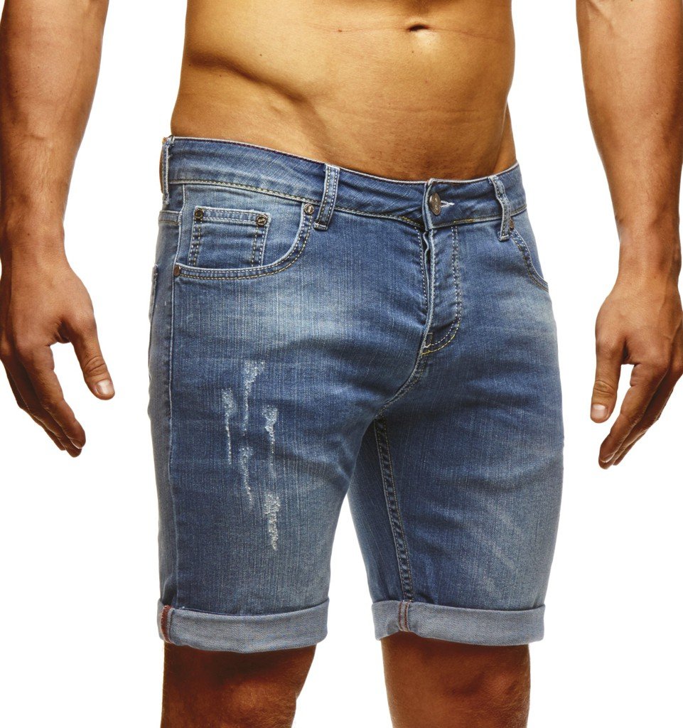 Leif Nelson LN1397 Men's Denim Shorts