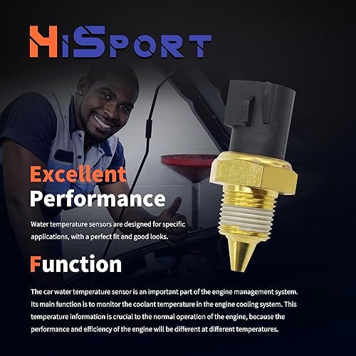 Miniatura 5 de HiSport Sensor de temperatura del refrigerante del motor  Compatible con Ford Lincoln Mercury reemplaza 250791B020 ZZL018707 9U2Z12A648A