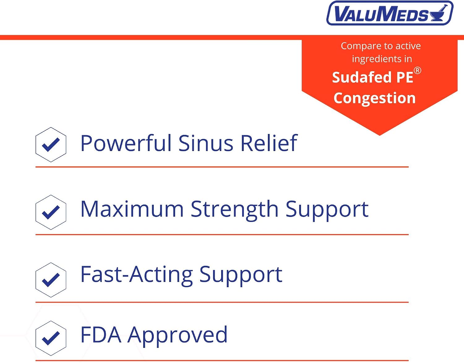 ValuMeds Nasal Decongestant PE (225 Tablets) Non-Drowsy | Phenylephrine HCl 10mg to Relieve Sinus Pressure | Comparable to Sudafed PE Congestion