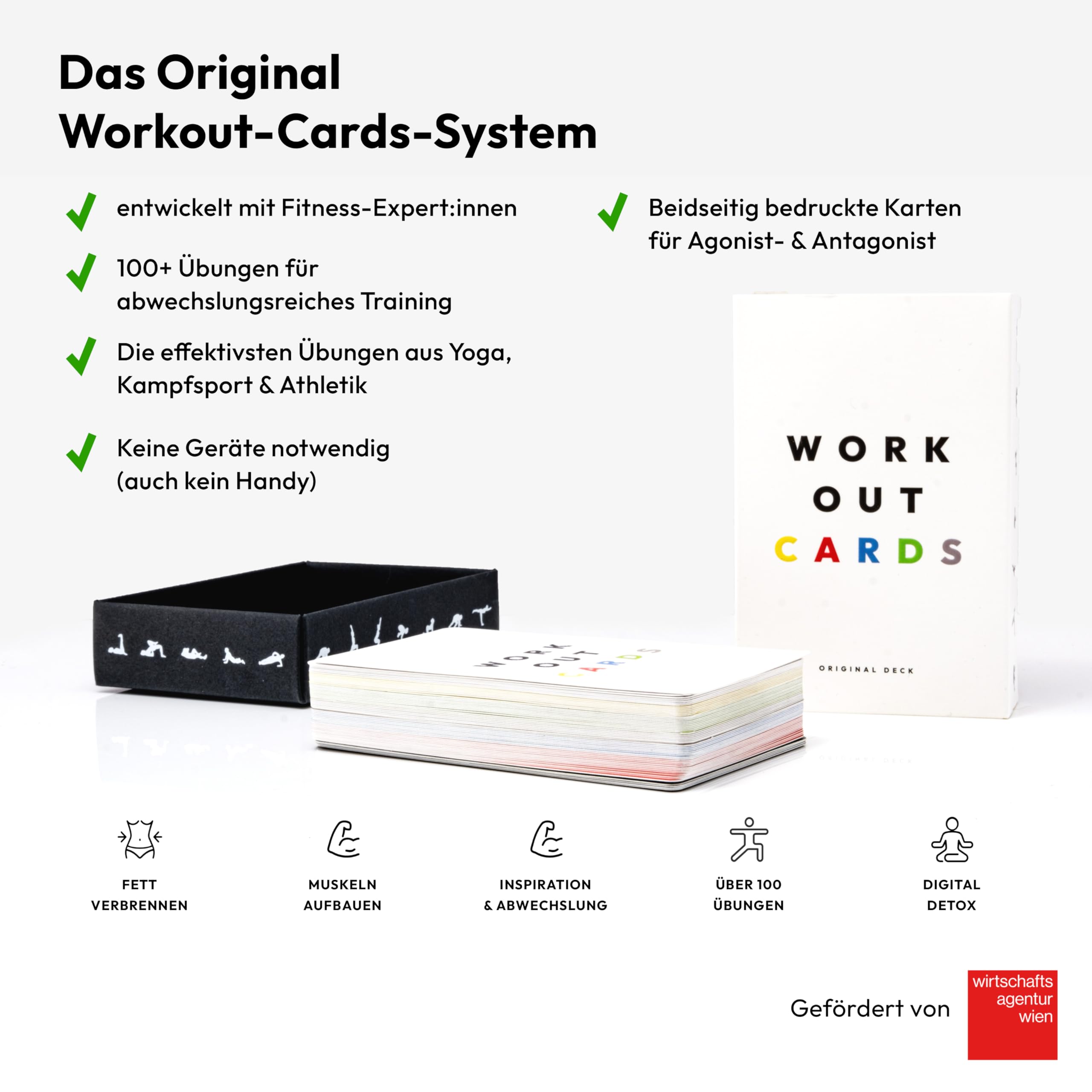 Original Deck | Die 100+ effizientesten Fitnessübungen | Trainingskarten mit Bodyweight-Übungen