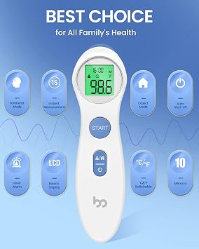 Forehead Thermometer + Oral Thermometer