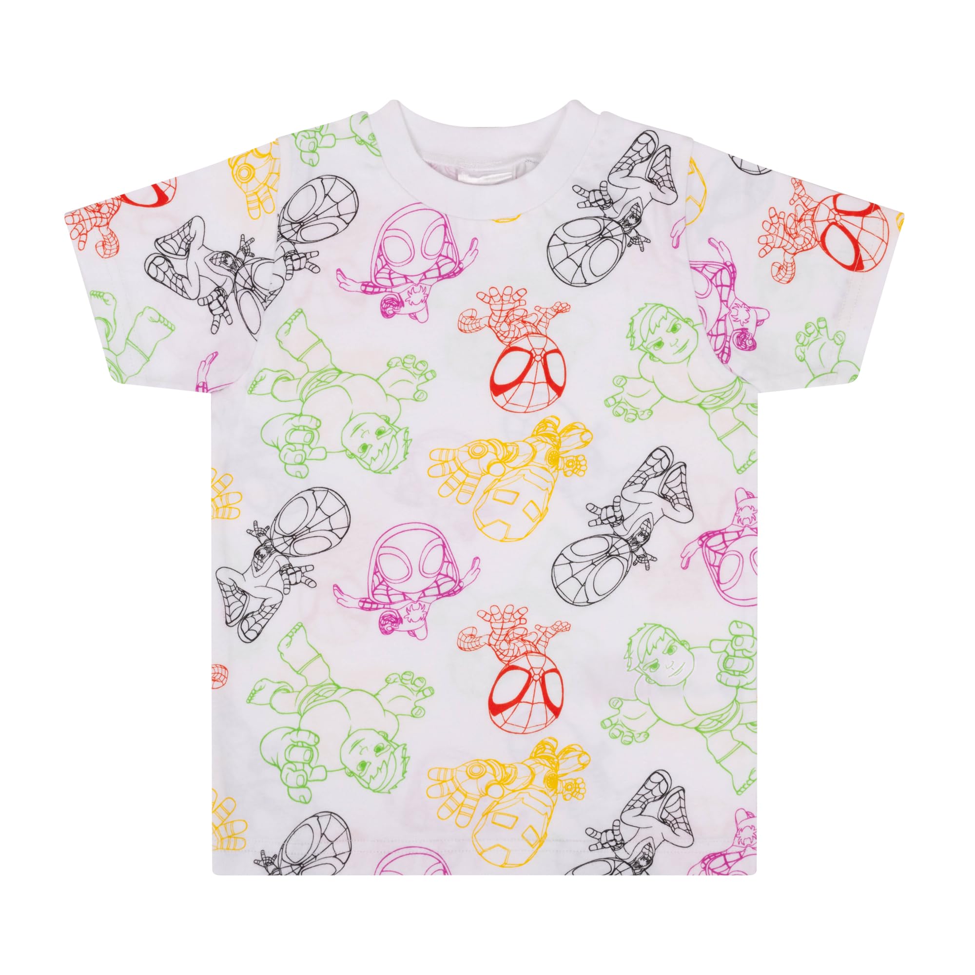 Spidey & Friends/Spiderman - Confezione da 3 Magliette a Maniche Corte in 100% Cotone, per Ragazzi