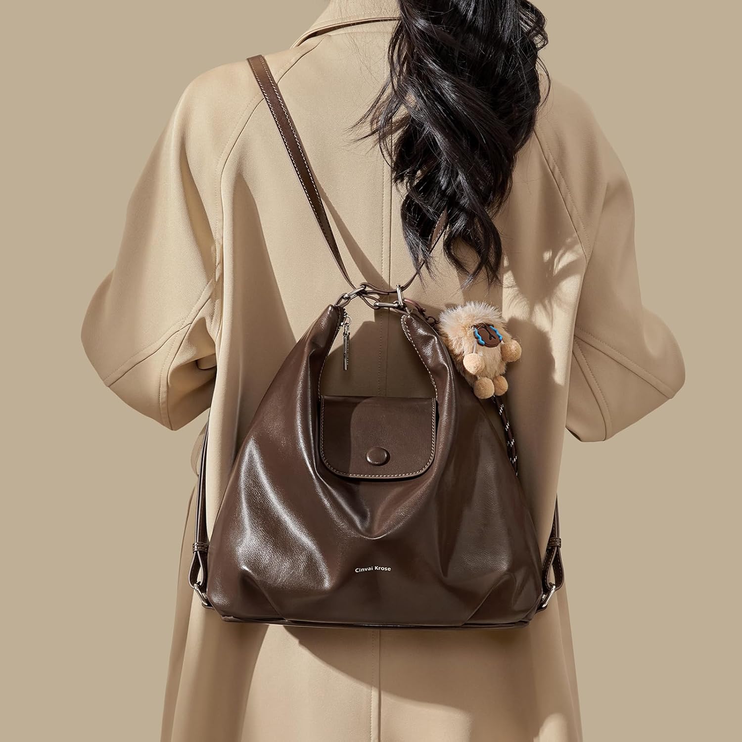 Shoulder Bag Women Leather Tote Bag Aesthetic Messenger Bag Cute Backpack Hobo Bag for Work - Image 3