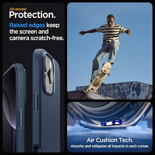 Vista 163 de Spigen Liquid Air - Funda diseñada para iPhone 13 Pro Max (2021), color negro mate