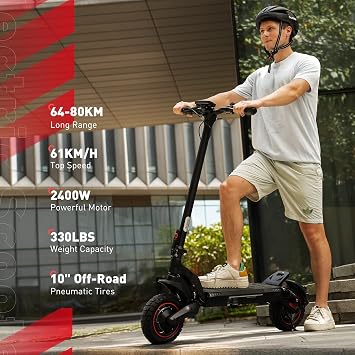 iScooter Electric Scooter Adults, 2000W/1000W Motor Up to 38/28 MPH Top Speed Escooter, 10/11 Off-Road Pneumatic Tire Scooters for Adults with Cruise Control, Dual Suspensions, Foldable E-Scooter
