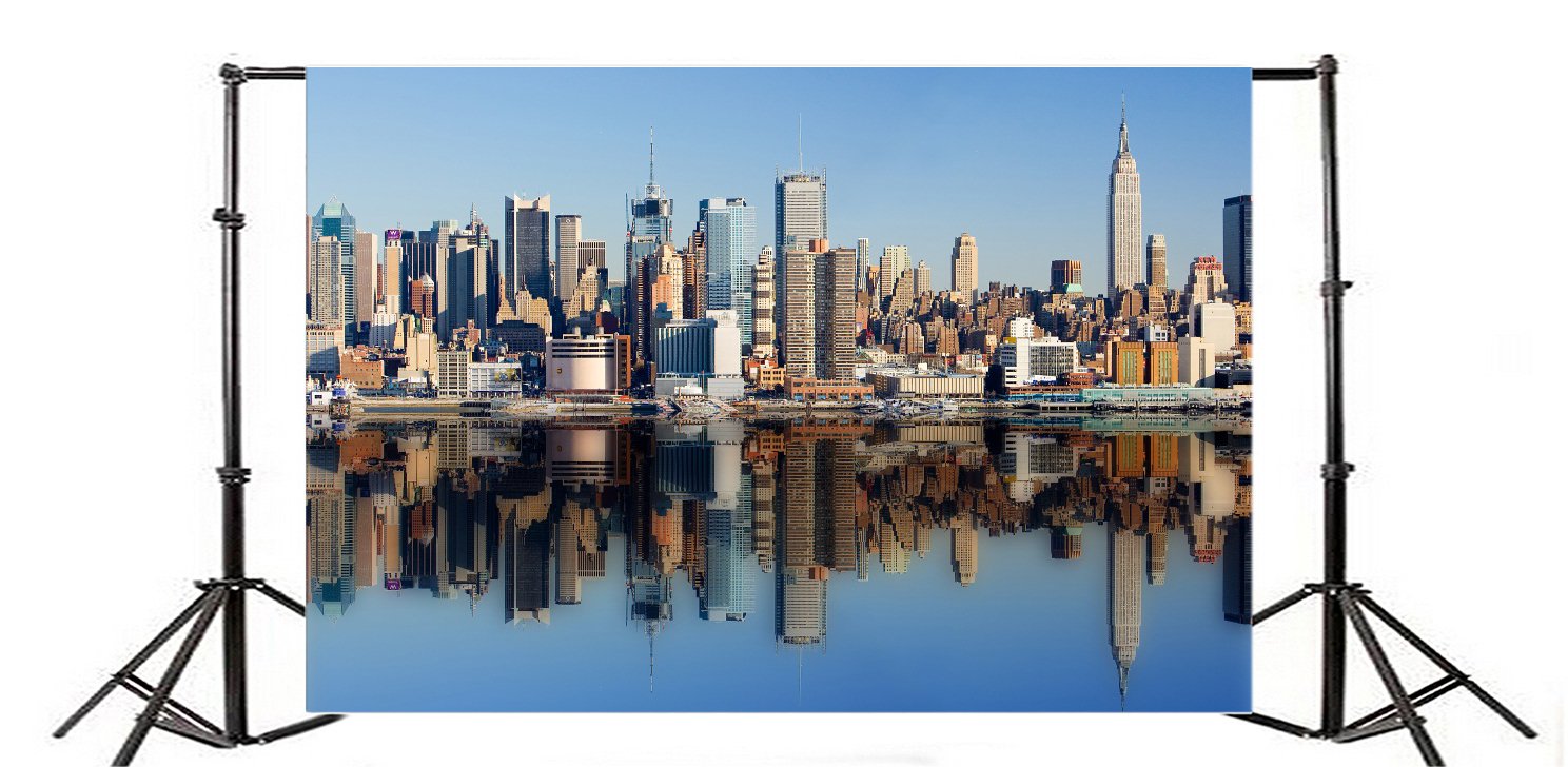 Yeele Fotohintergrund Stadt-Nachtszene – 3 X 2,4 M, Vinyl, Moderne Wolkenkratzer, Für Studio, Party, Porträtfotografie