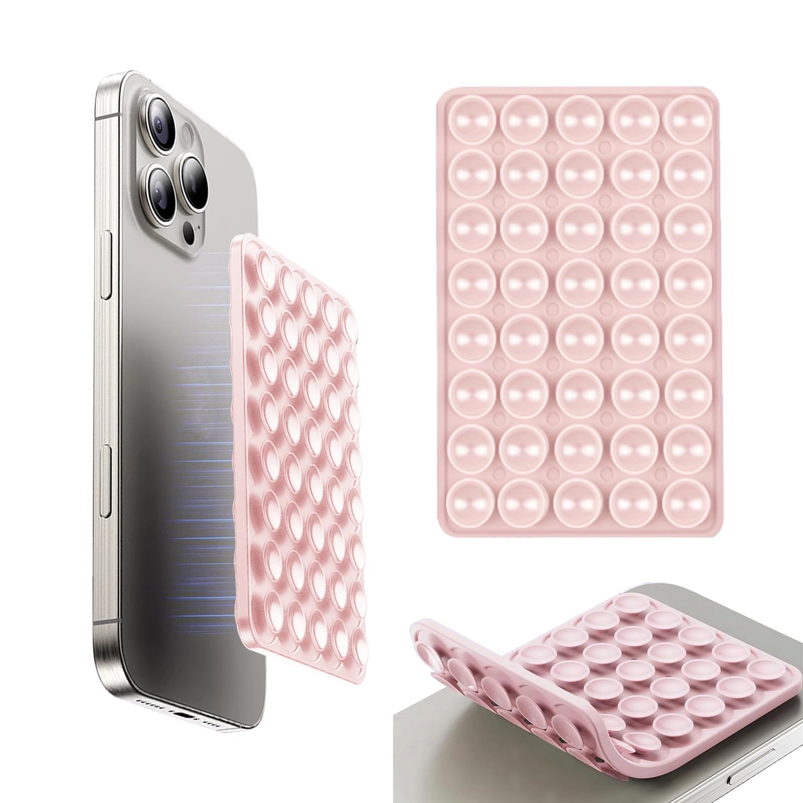 Amazon.com: Double Sided Octo Buddy Suction Cup Phone Mount - Silicone  Sticky Phone Grip with Higher Suction Power for Effortless Hands-Free  Selfies & Videos, Octo Buddies Suction Phone case Suction Grippink :