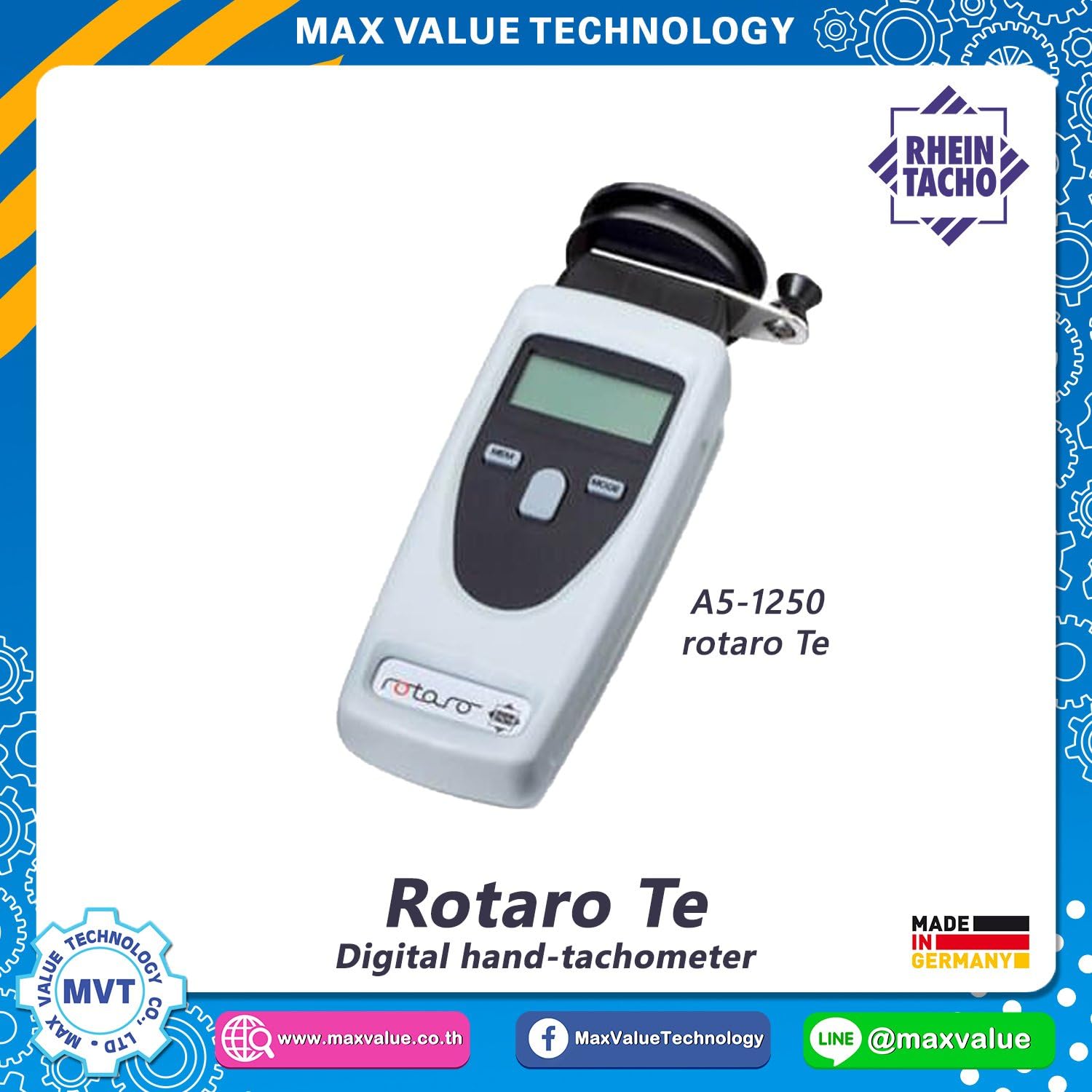 RHEINTACHO ROTARO 3.0 Digital Laser & Contact Tachometer | German