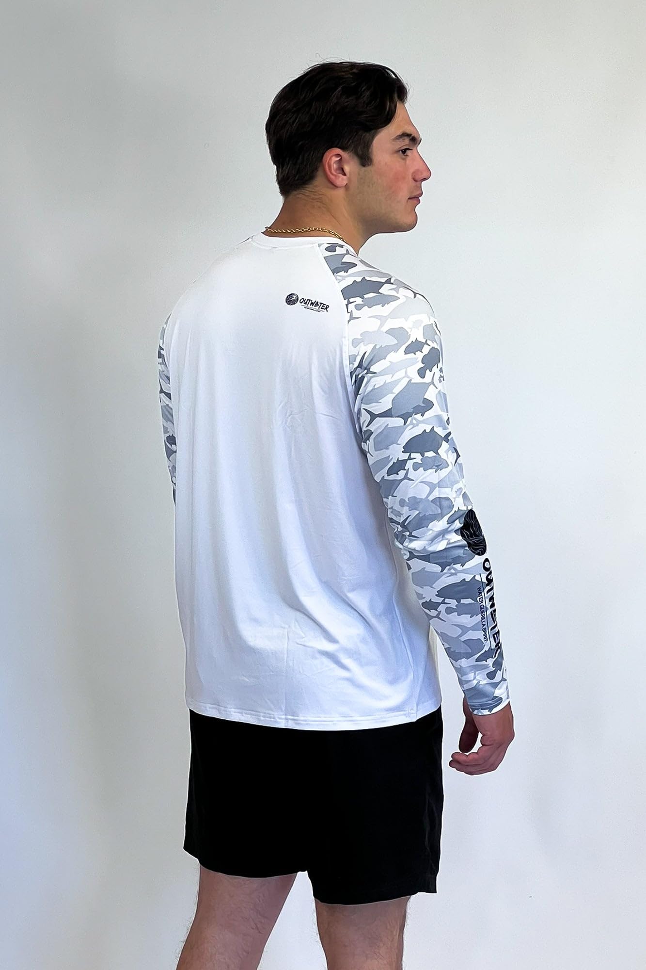 Seven Bass Camp One Fish Camo – Camiseta de pesca para hombre, protección solar, antirrayos UV, manga larga, UPF50+ | Pesca, Barco, Outdoor
