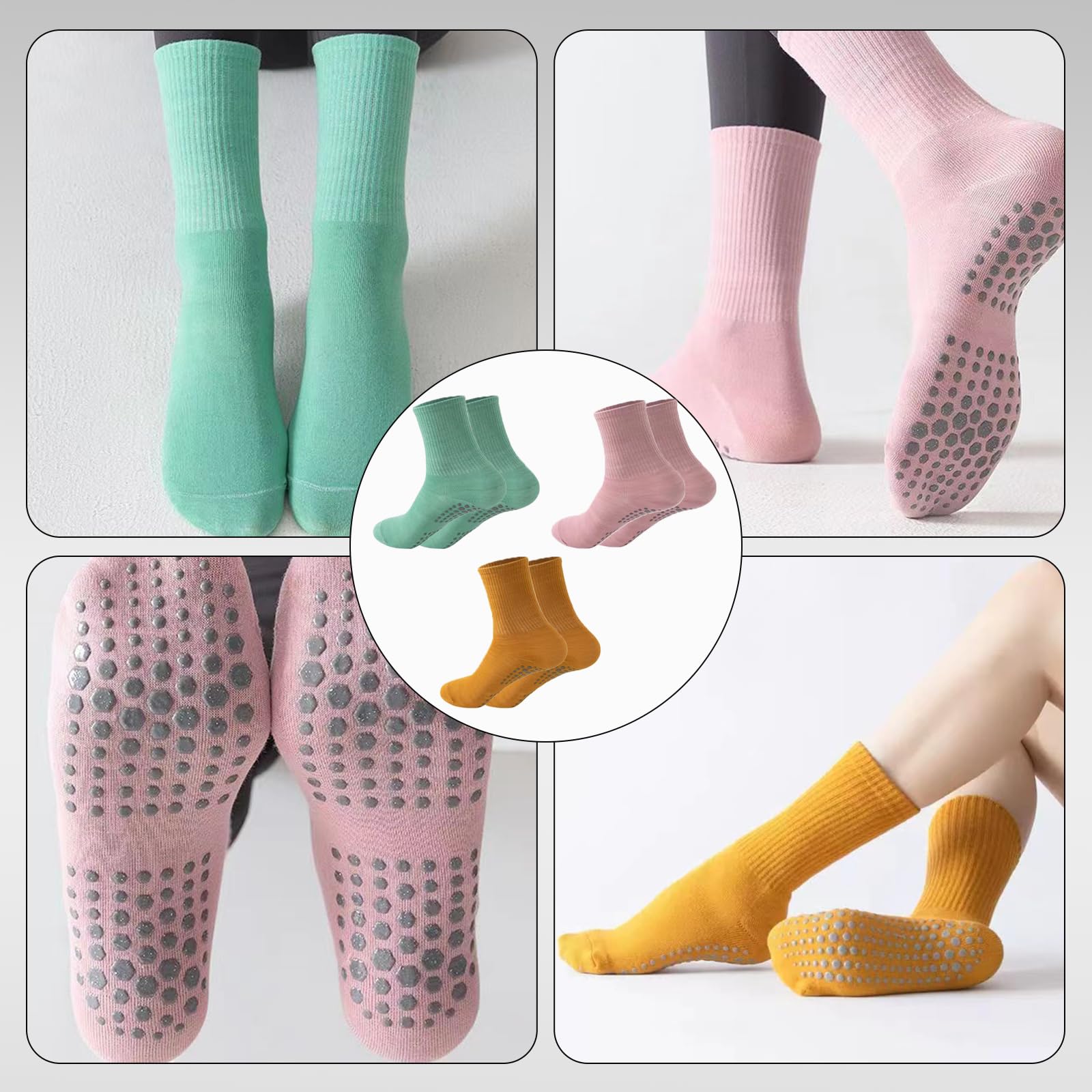 Donna Yoga Calzini Con Dita Separate, Antiscivolo Calze