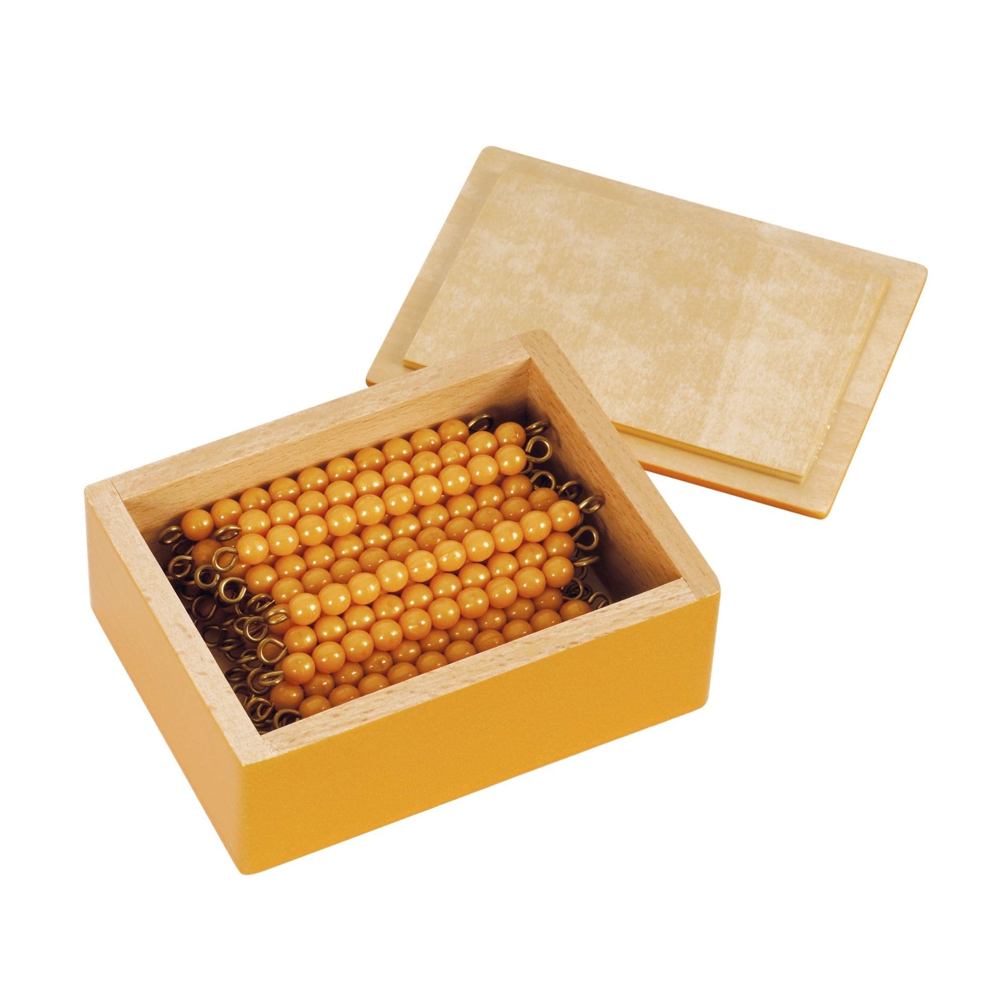TimeTEX - Zehnerstangen "Montessori Premium" | Im praktischen Holz-Kästchen | Zur visuellen Darstellung von Zahlen bis 1.000 | 45 Stück | Maße: ca. 11,5x8,5x4,2 cm