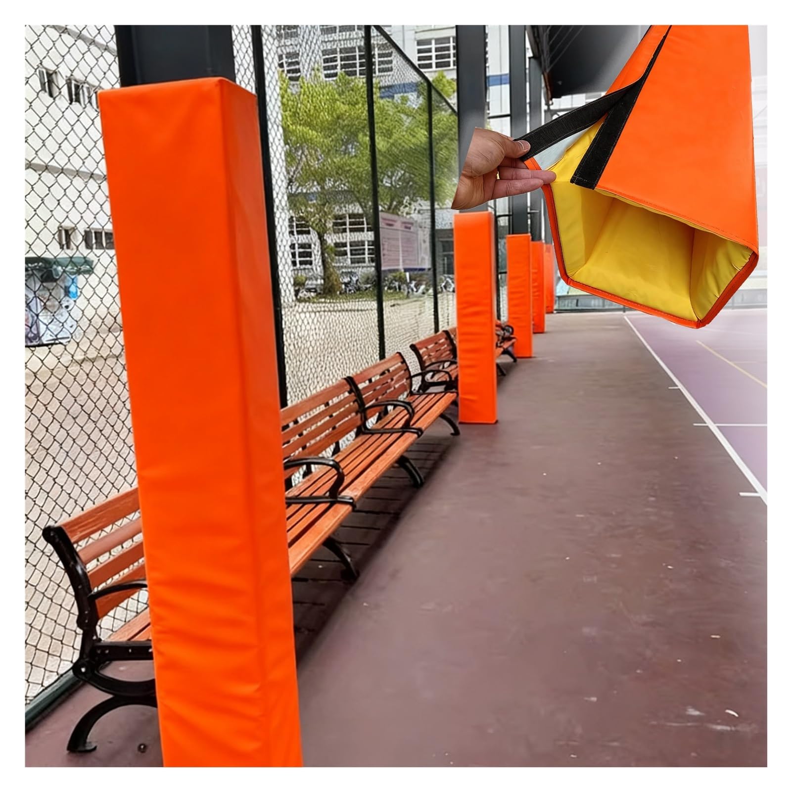 Protection de poteau en mousse pour aire de jeux commerciale et sport