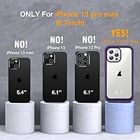 Vista 7 de Miracase Funda de vidrio para iPhone 13 Pro Max de 6.7 pulgadas, funda transparente de cuerpo completo con protector de pantalla de vidrio templado