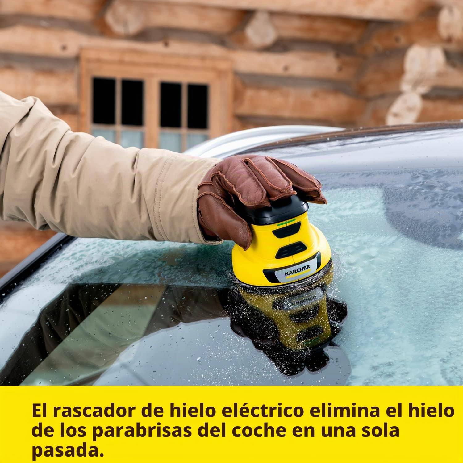 Kärcher EDI 4 Limited Edition - Rasqueta de hielo eléctrica para ventanas de coche (con kit de limpieza de parabrisas)