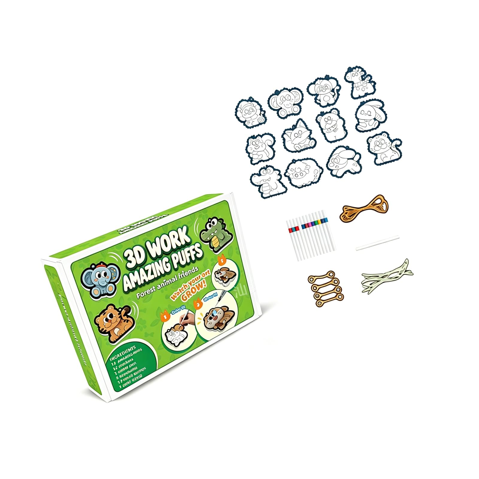 Child Safe Wood Pulp Cleaning Sponge Featuring Playful 3D Characters for Learning Through Draw Sponge for Kids