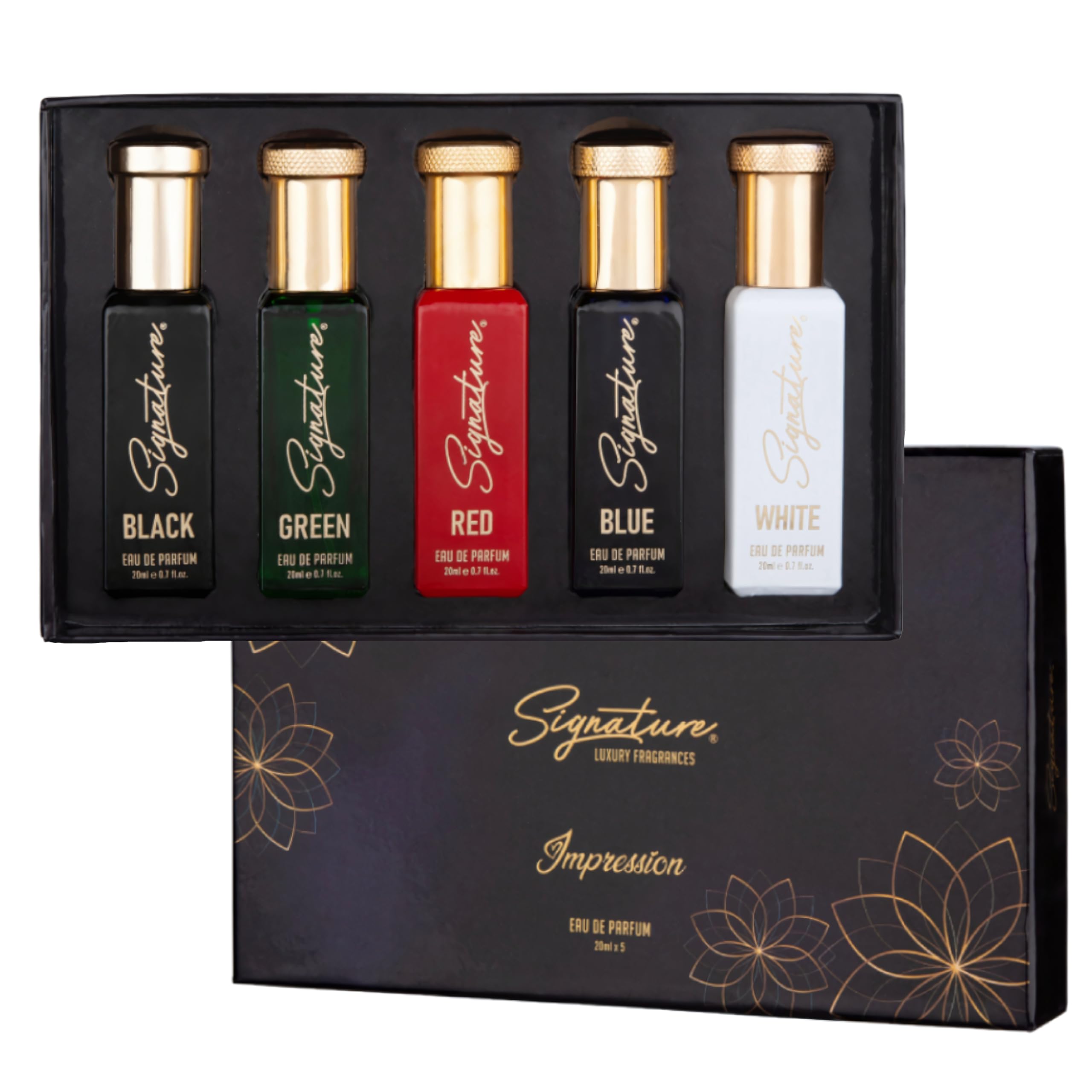 Signature Luxury Unisex Impression Perfume Gift Set | 5 x 20 ml | Long Lasting Fragrance | Ideal For Gift | Elegant Scent Collection | Eau de Parfum-image-36