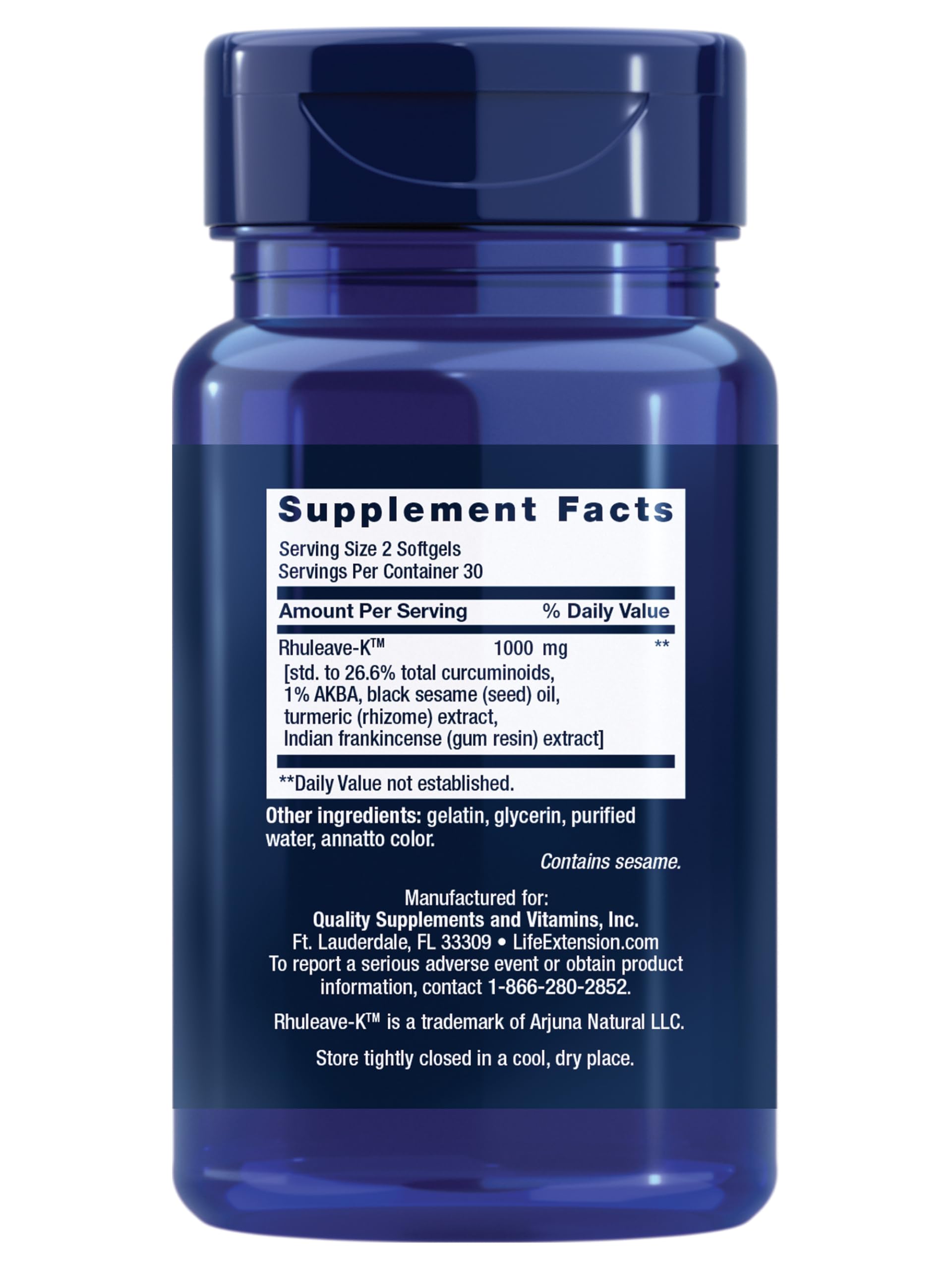 Life Extension Fast Acting Relief, Turmeric and Boswellia, 60 Softgels — Amazon image 2