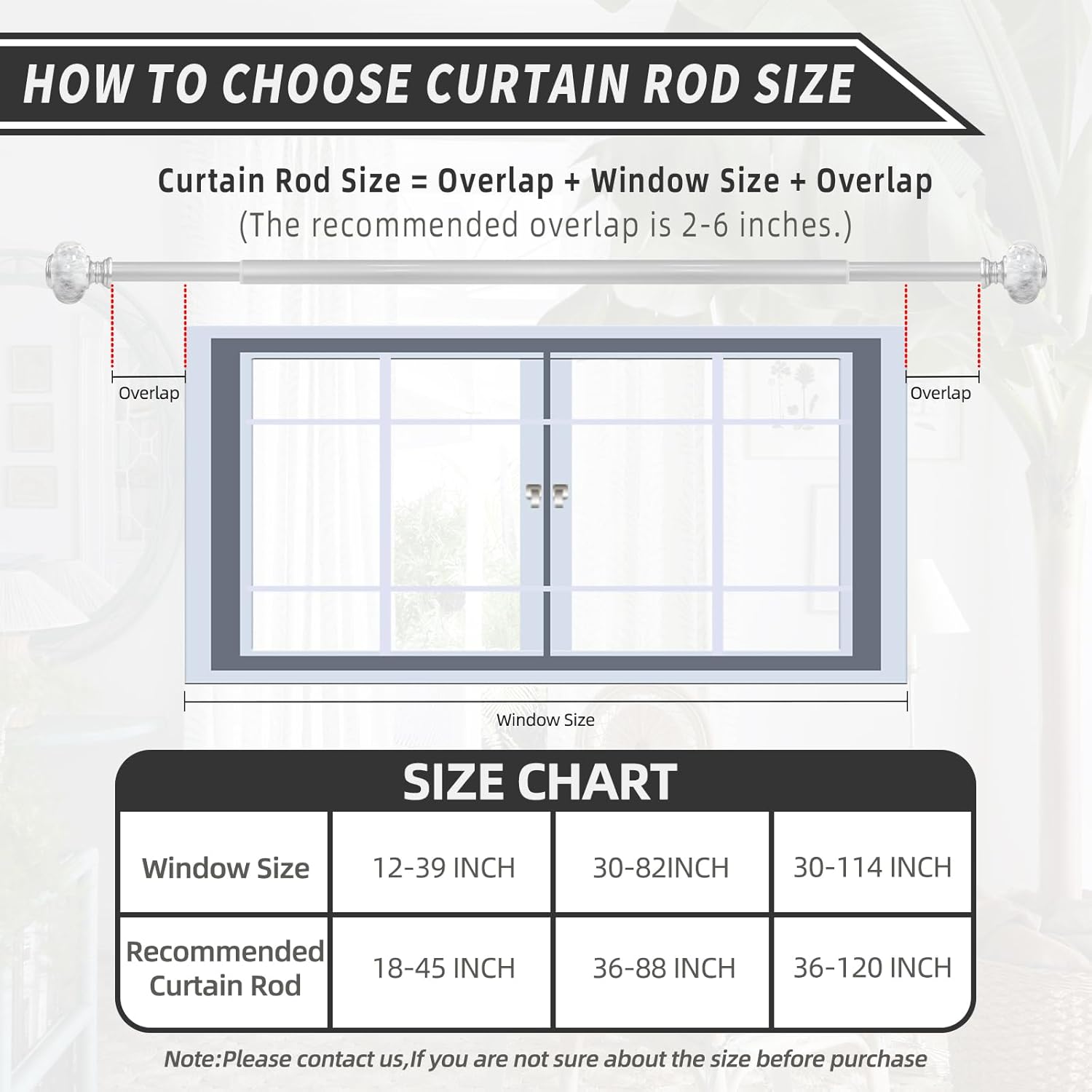 Sliver Curtain Rod for Windows 48 to 84 Inches(4-7ft): 1 inch Diameter Heavy-Duty Adjustable Curtain Rod with Marble Grain Finials For Bedroom & Livingroom