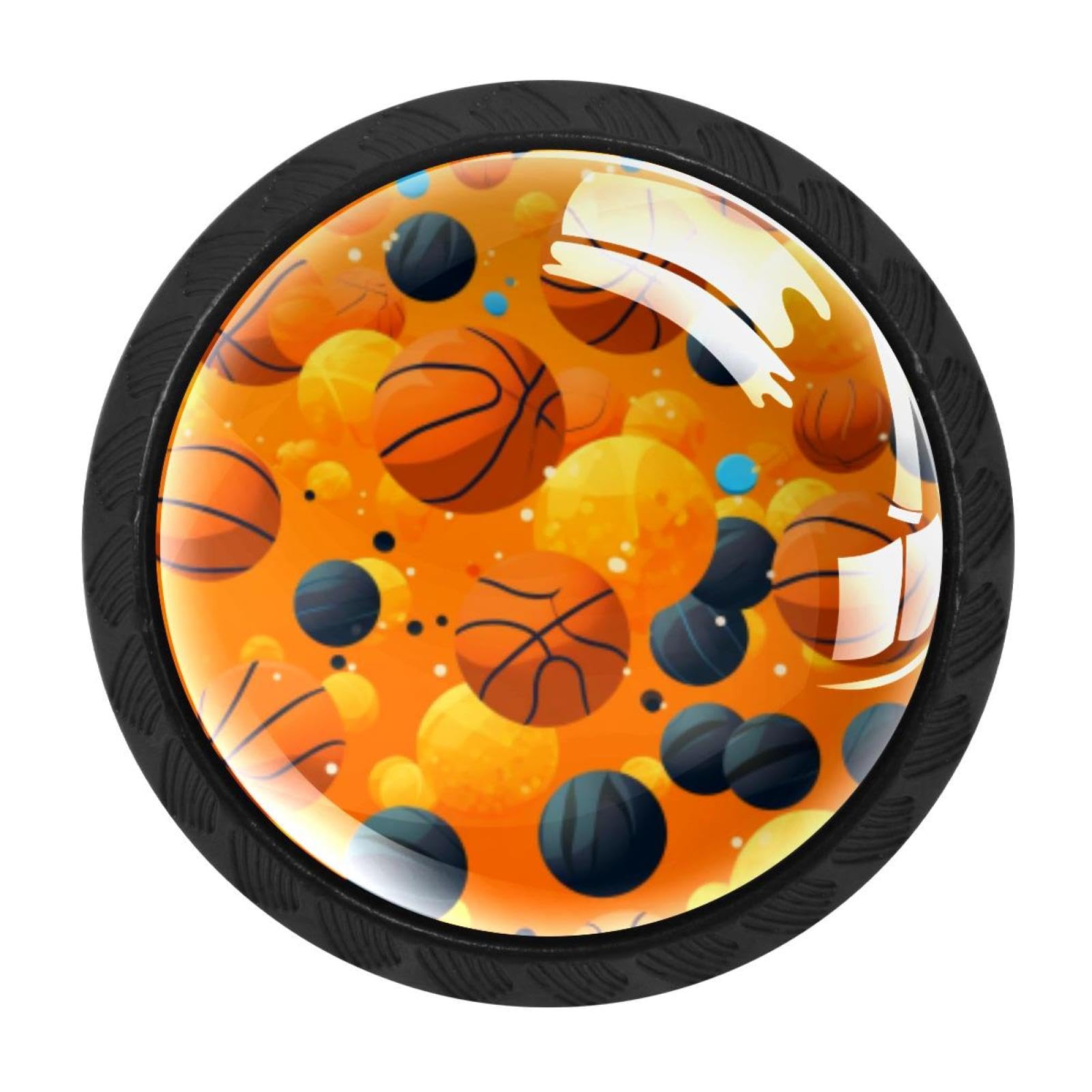 Chenzzzz Multicolored 19 4 Pack Basketball Kitchen Cabinet Knobs Drawer Knobs Dresser Knobs Matte Black Zinc Knobs Drawer Pulls Door Knobs Dresser Drawer Handles Knobs For Dresser Drawers