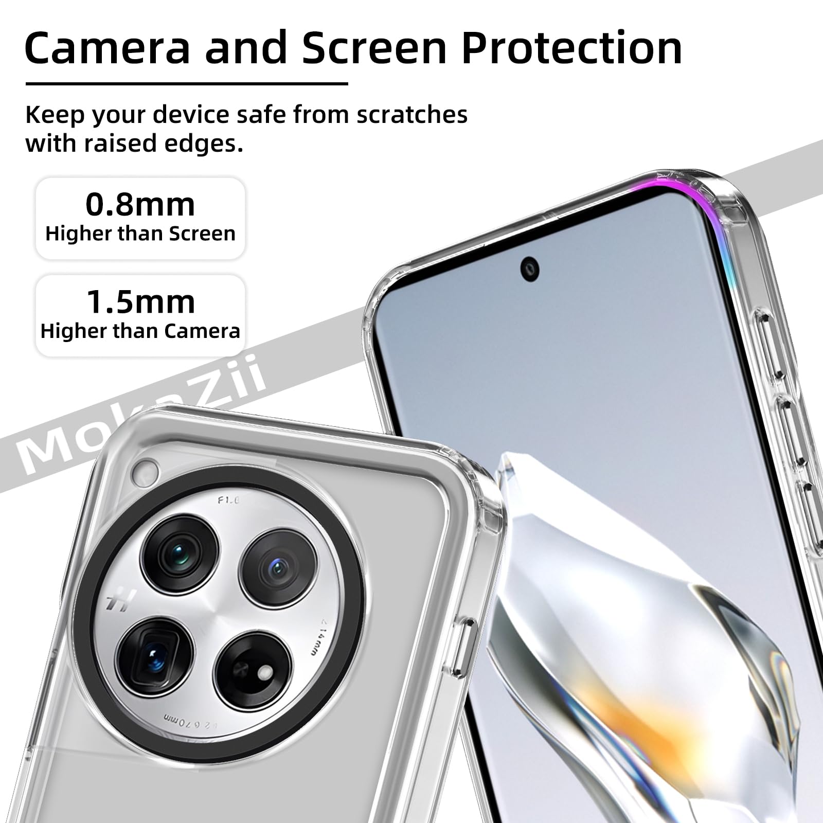 Cover Antiurto Antiscivolo GOKEN Cover Per OnePlus 12, Custodia In Morbido Silicone Antiurto Con Cover Silicone Antiurto