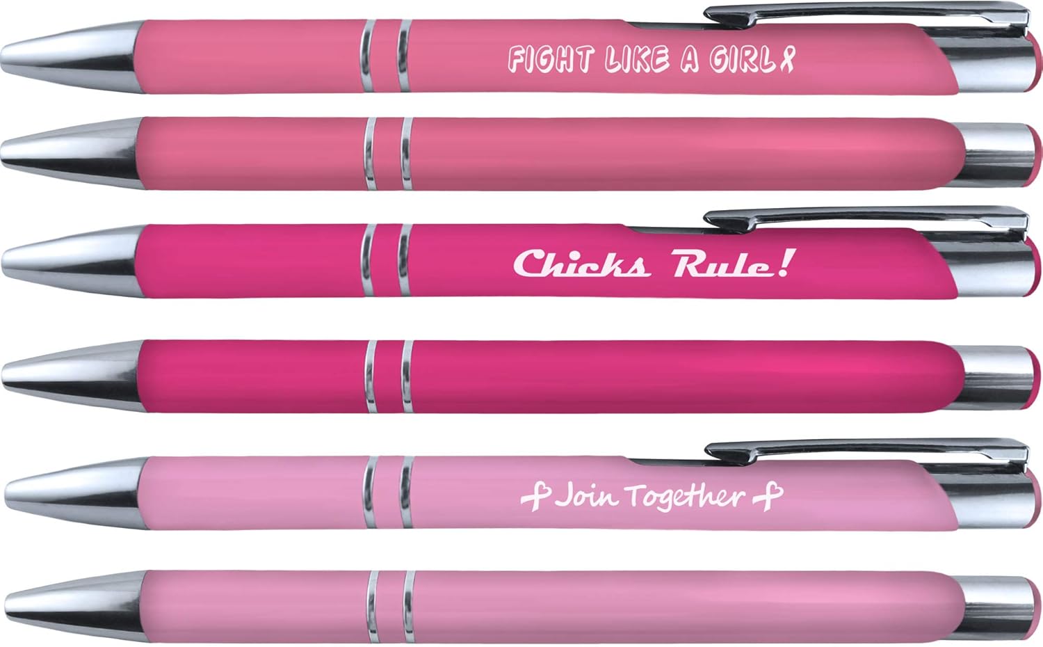 Greeting Pen Soft Touch Breast Cancer Awareness Trio 6 Pen Set (36082)