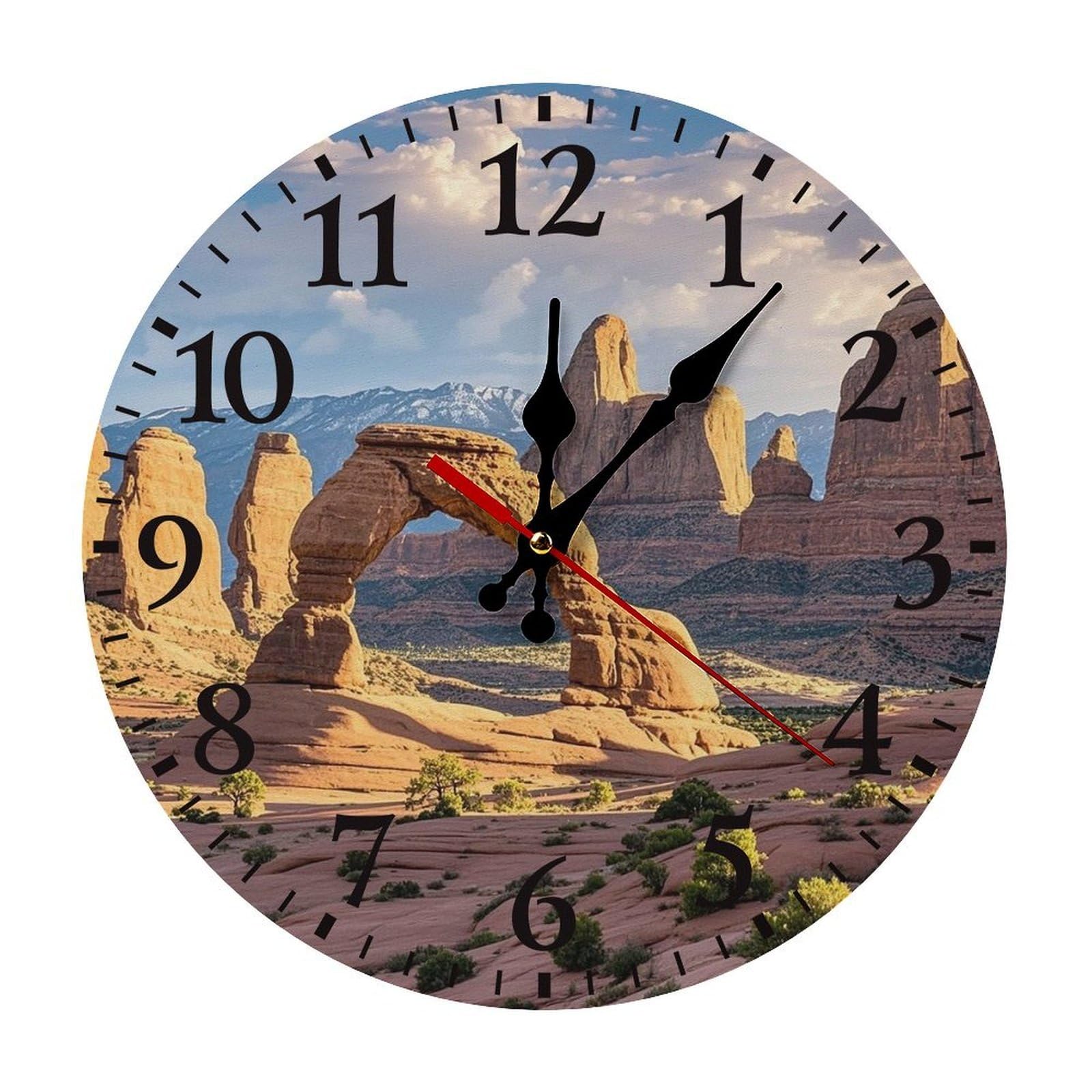Horloge murale ronde Arches résout le bruit du tic-tac dans la maison