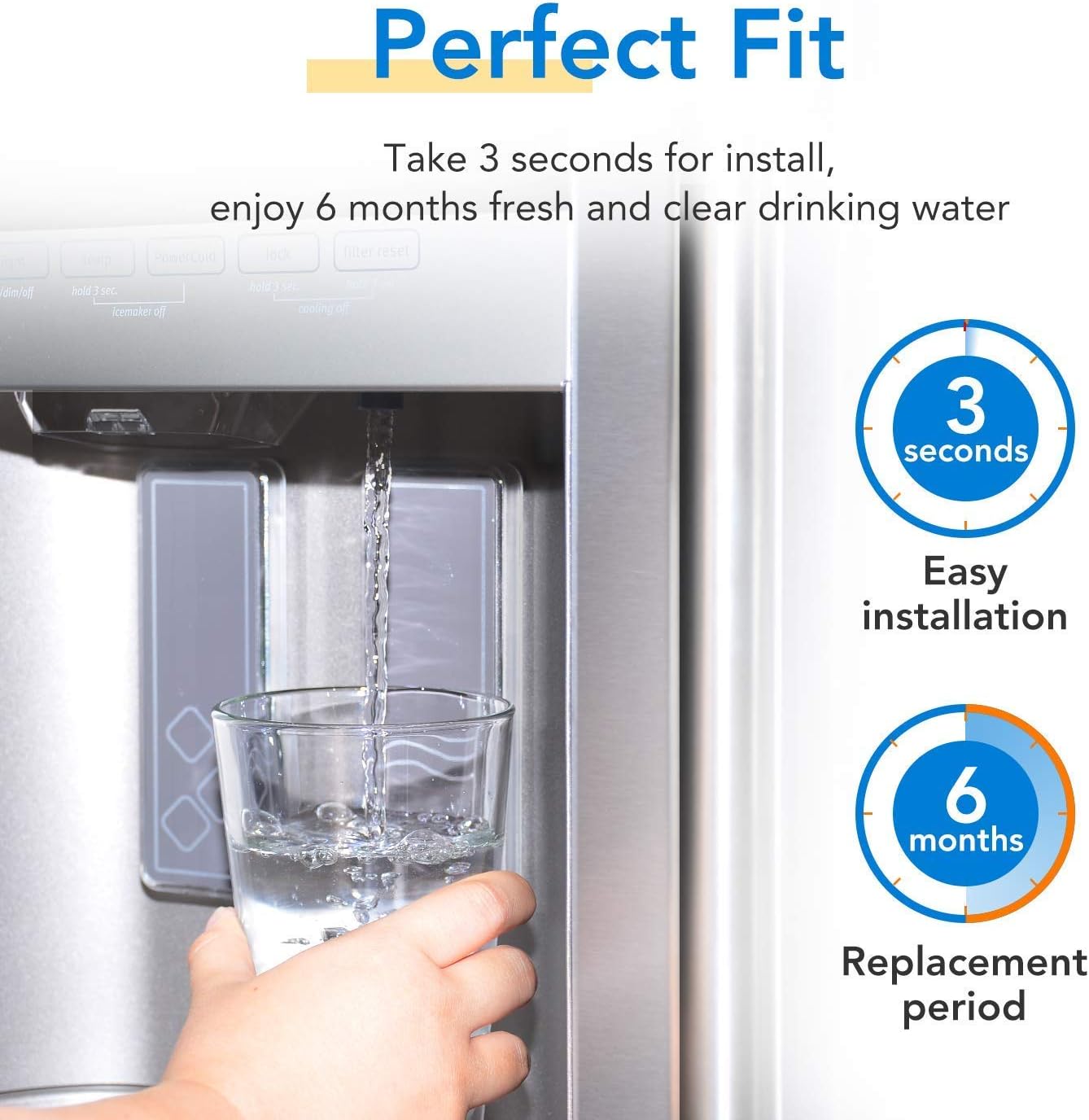 Aqua Fresh LT800P Water Filter Replacement for LG LT800p, ADQ73613401, ADQ73613402, ADQ73613408, ADQ75795104, LSXS26326S, LMXC23746S, LMXC23746D. (3 Pack)