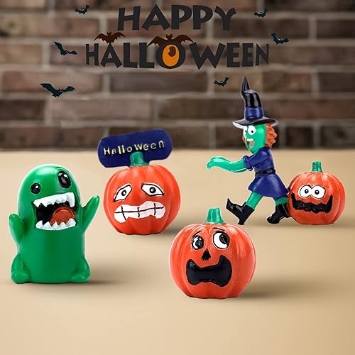 Miniatura 4 de Figura de decoración de fantasma de calabaza de bruja de Halloween, decoración de Halloween, decoración de fiesta de otoño, estatua del hogar,