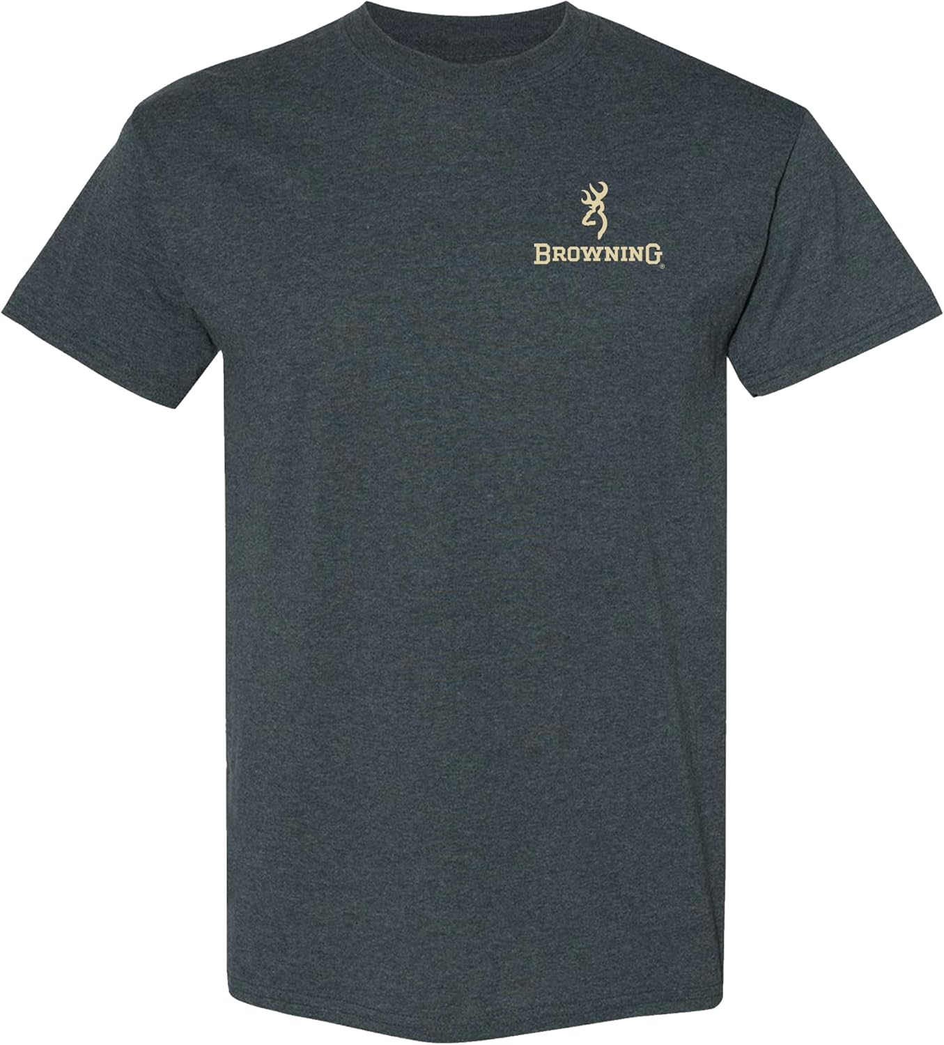 Browning Mens Buckmark T-Shirt, Hunting & Outdoors Short Sleeve Graphic Tees