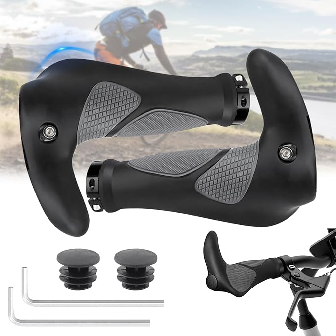 Poignée Guidon Vélo Poignées De Guidon Vélo Fischer - Noir, Confortables Et Antidérapantes Poignées Guidon Vélo