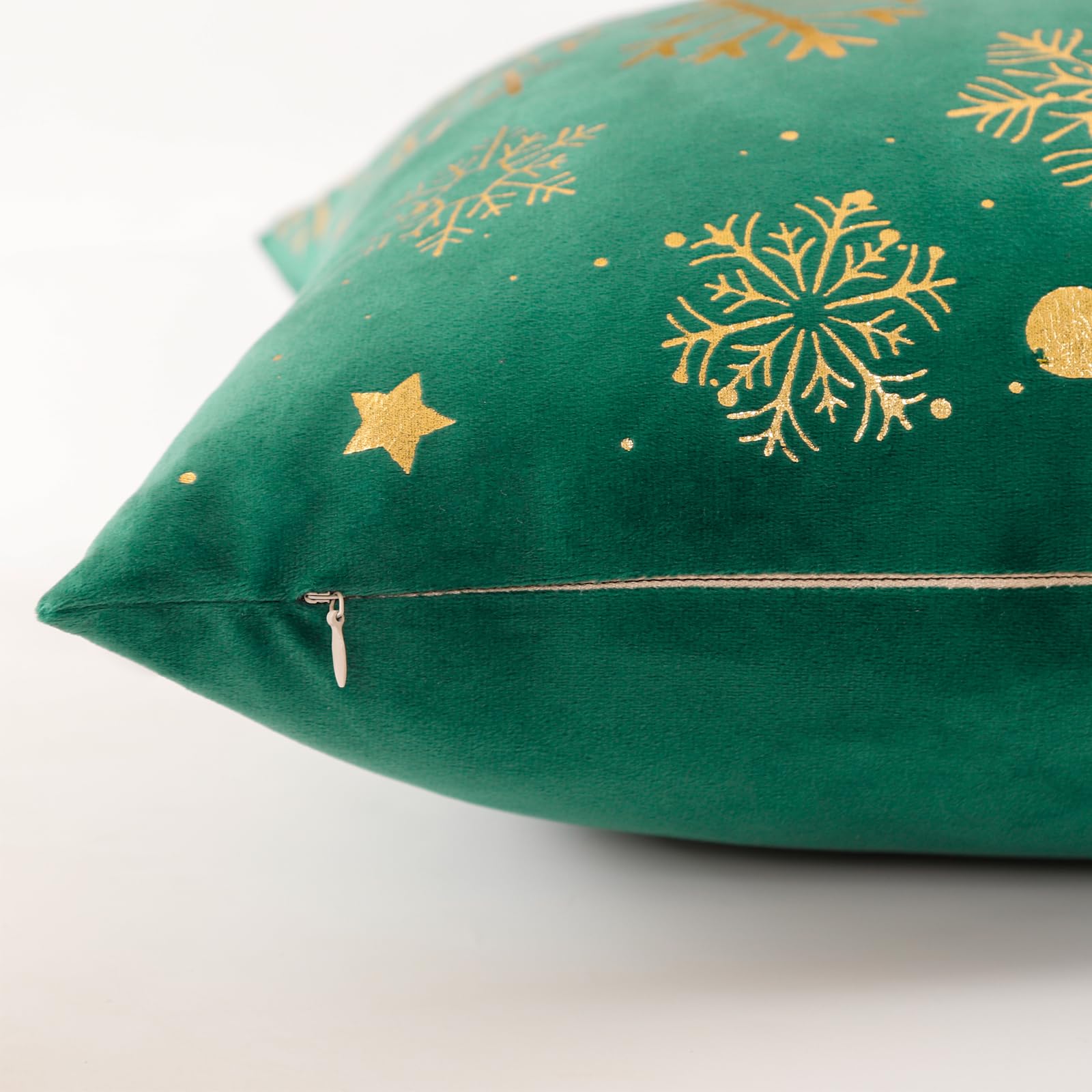 Federa per cuscino albero di Natale in cotone e lino, decorazione trapuntata verde, 45 x 45 cm, federa decorativa invernale con alberi di Natale per d | Leroy Merlin