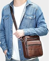 Vohoney férfi bőr crossbody táska utazáshoz és sporthoz 2