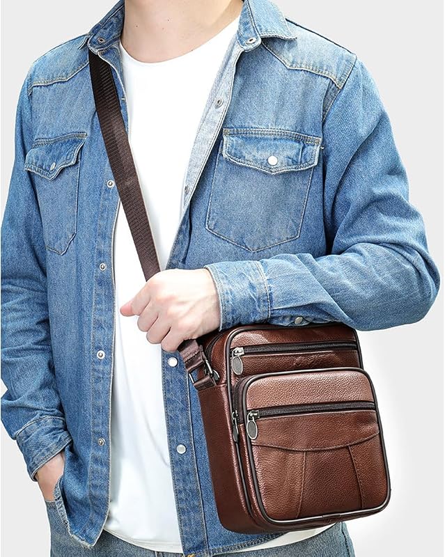 Vohoney férfi bőr crossbody táska utazáshoz és sporthoz