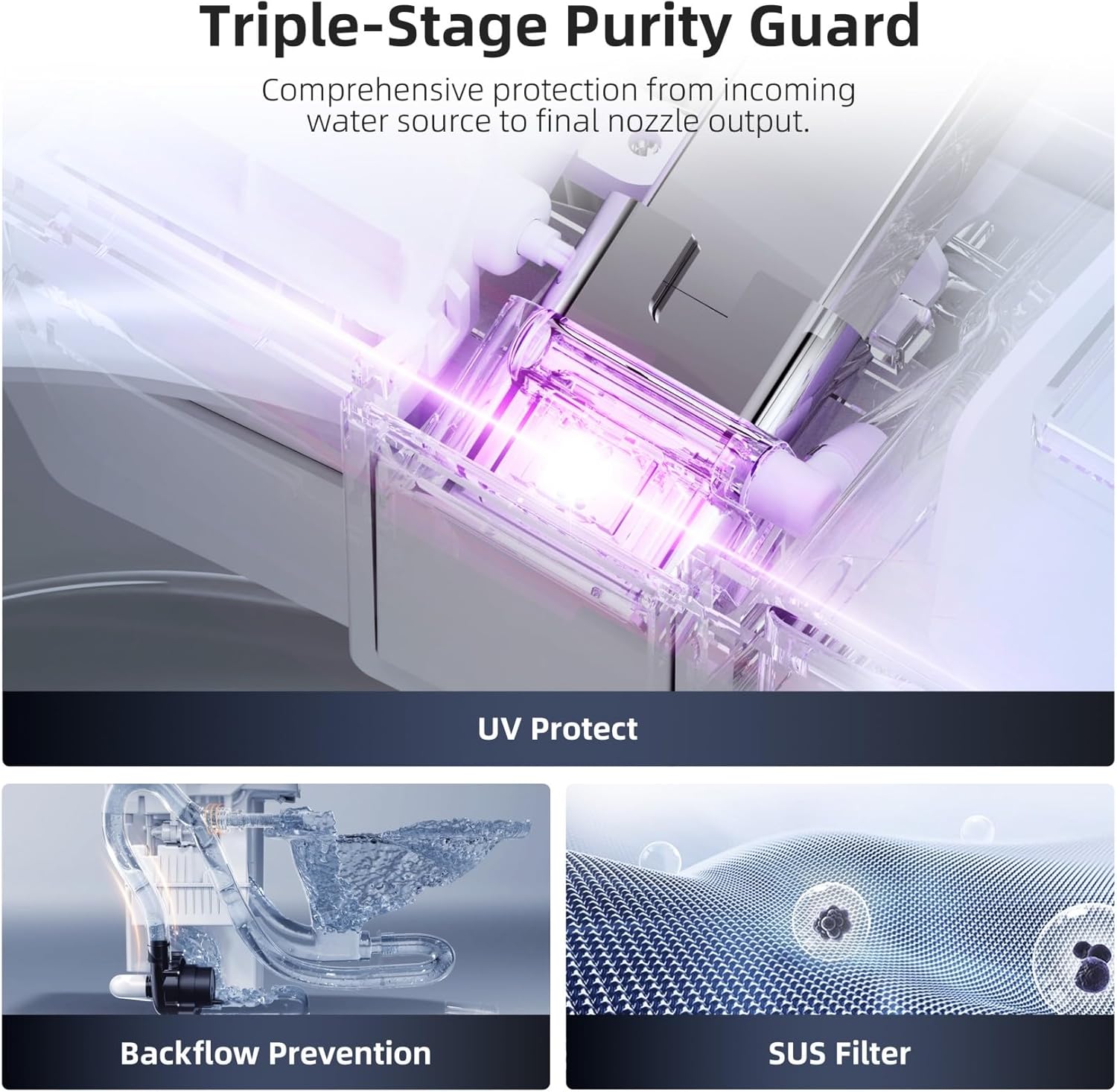 Smart Toilet with Built-in Tank and Pump - Foot Sensor Open Lid & Seat, Automatic Flush Bidet Toilet, Elongated One Piece Electric Toilet with Heated Seat, Instant Warm Water, Air Dryer
