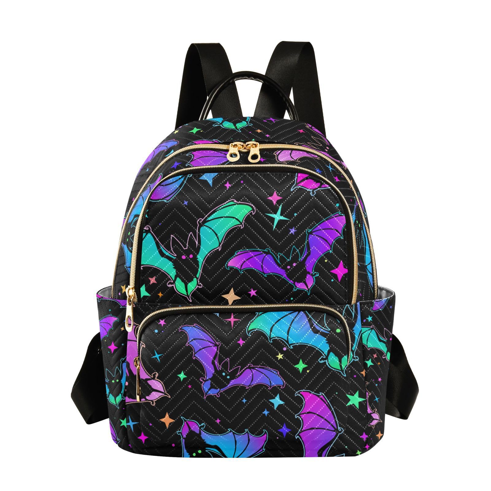 Yasala Women Fashion Backpack Neon Bat Travel Bag Compact Daily Bag Diaper Bag Everyday Use