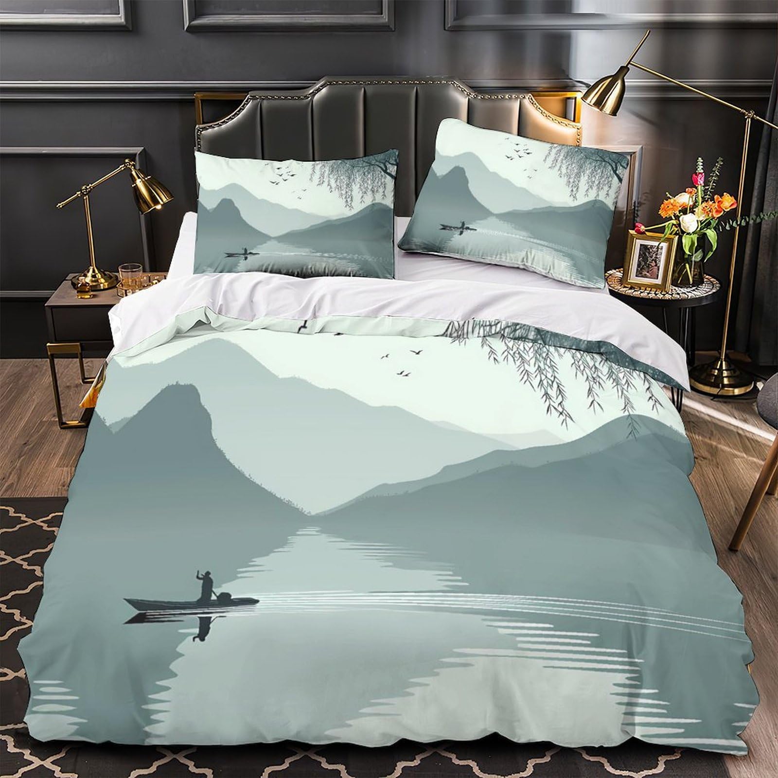 Housse de Couette Patte de Chien 3D Néon 200x200 Parure de Lit Microfibre