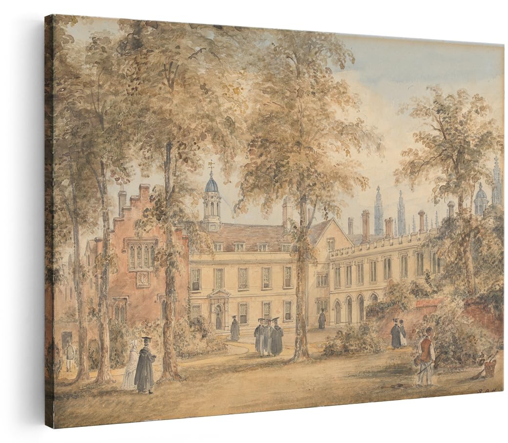 Artaza Leinwand Bilder Architektur - 60x40 cm - Wanddeko Historisches Gebäude - Wandbilder Landschaftsbilder - Deko Wohnzimmer