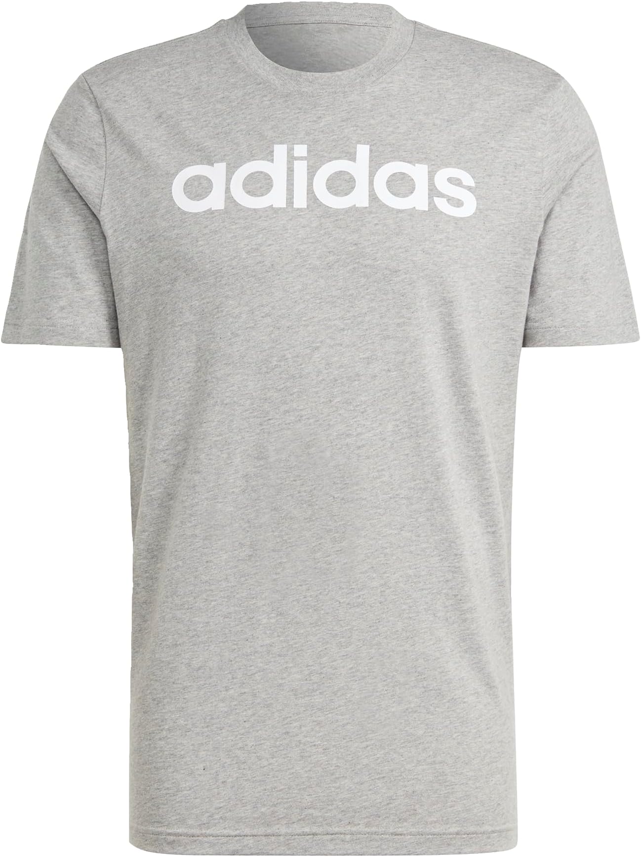 adidasMen's Essentials Single Jersey Linear Embroidered Logo Tee Short Sleeve T-Shirt (Pack of 1)