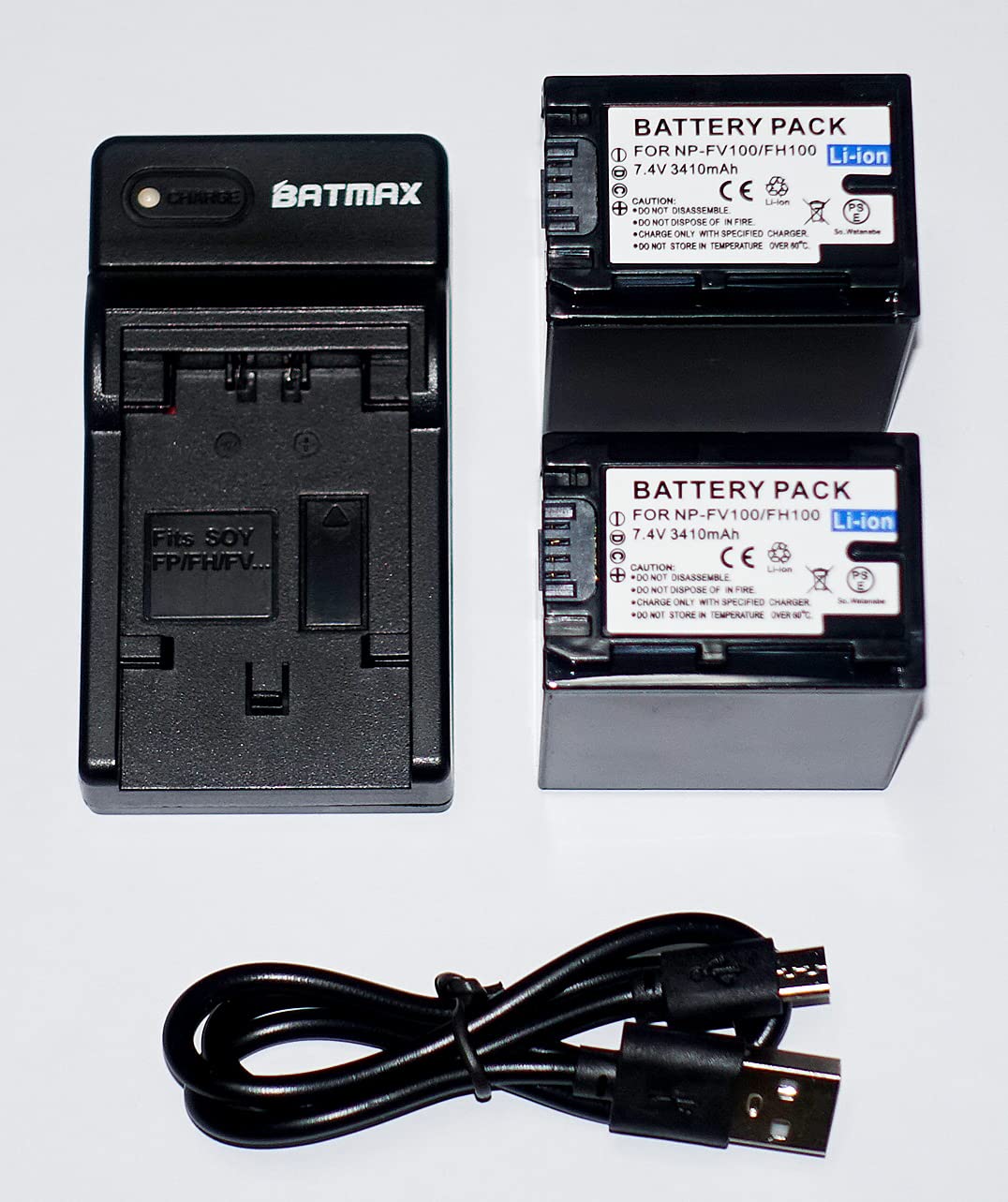 Amazon | USB充電器 + NP-FH100 / NP-FV100 / NP-FV100A 互換