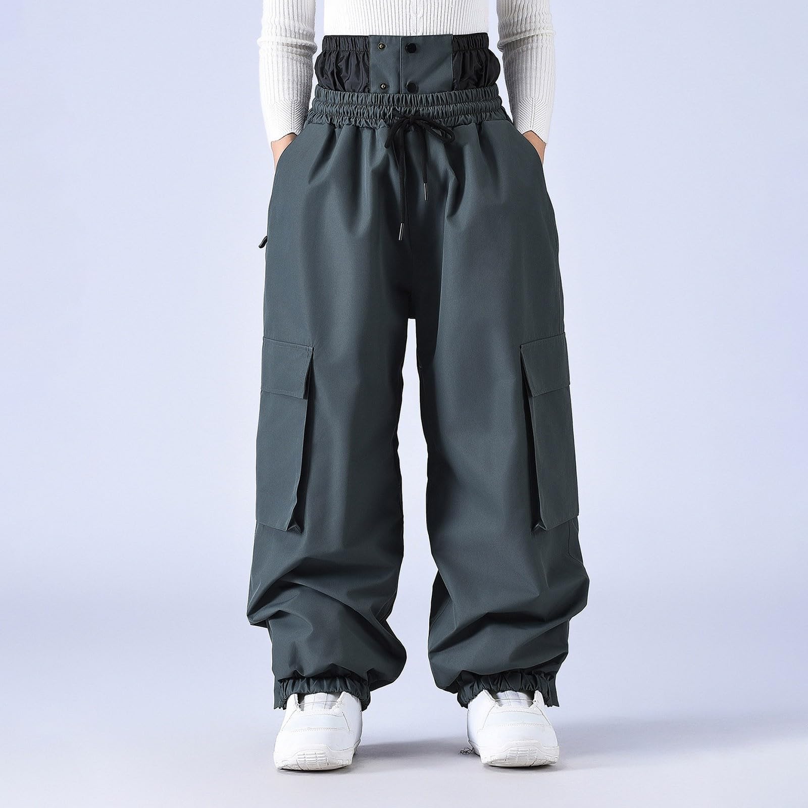 Genérico Hombre Pantalones de Snowboard Suelto Impermeable Invierno Pantalones de Esquí Freestyle Corte Suelto Cómodo Pantalones Técnico Transpirable Aislamiento Caliente Medias de Nieve Pantalones Al