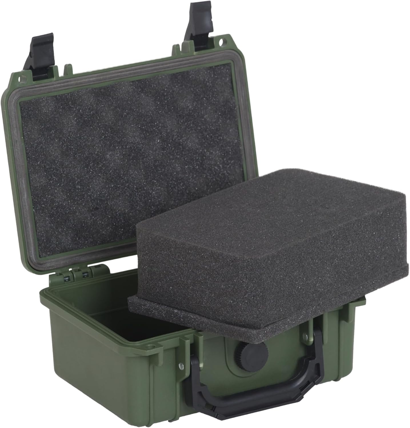 MEIJIA IP67 waterproof hard compact case,Customizable Fit Foam,8.12”x6.56”x 3.56”,Fit Use of Drones, Cameras,Equipments,lens (Green) - Image 2
